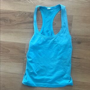 lululemon blue swiftly tank top